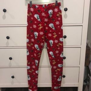 red christmas leggings
